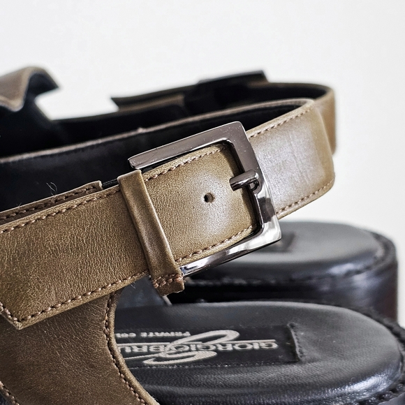 Rare Giorgio Brutini Private Collection Men's 12M Square Toe Slingback Sandals - Picture 5 of 16